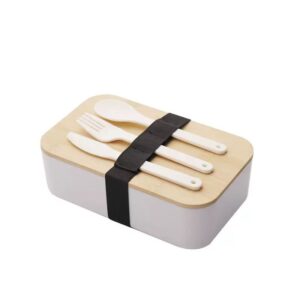 FW03 Eco Bamboo Lunch Box With Cutlery Set
