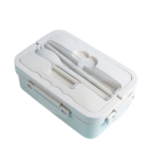 FW02 Wheat Straw 3 Layers Lunch Box With Cutlery Set